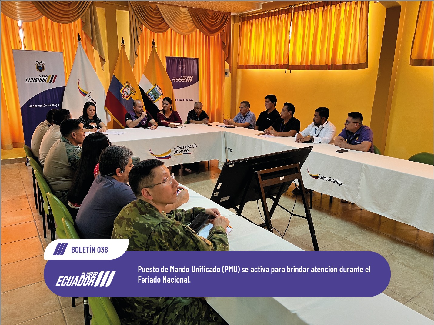 Autoridades activan el Puesto de Mando Unificado previo al Feriado Nacional